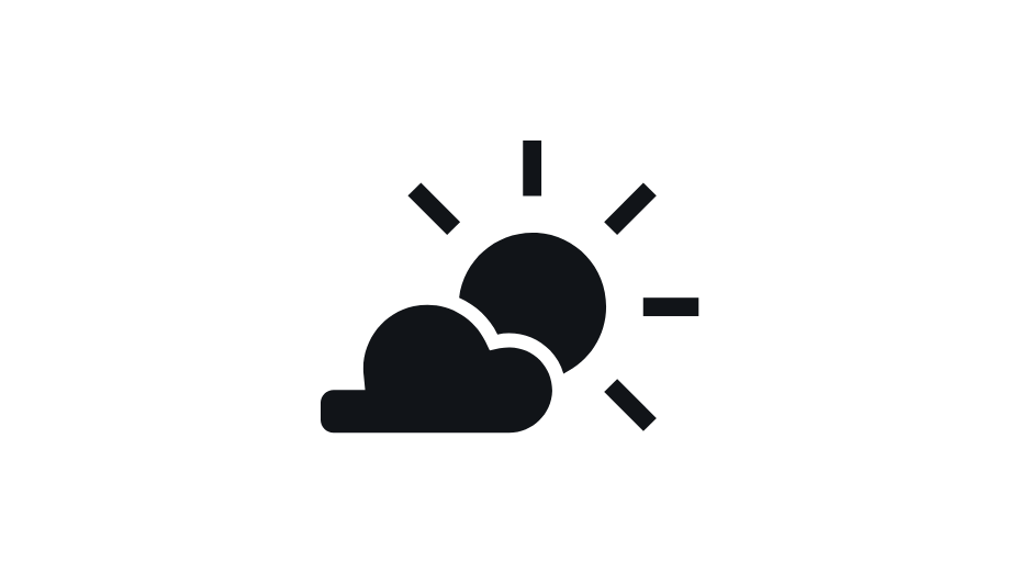 Die Sonne ist hinter einer Wolke.